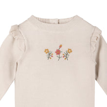 Load image into Gallery viewer, FLORAL EMBROIDERED RUFFLE JUMPSUIT