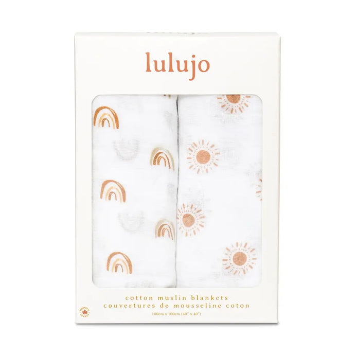 LULUJO SWADDLE SET - RAINBOW + SUN