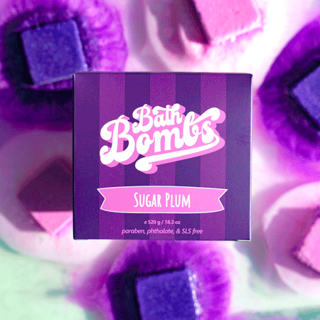 BATH BOMB CUBES - sugar plum