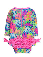 Load image into Gallery viewer, BABY GIRL'S NEON OCEAN CORAL SWIMSUIT