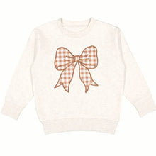 Load image into Gallery viewer, GINGHAM BOW SWEATSHIRT
