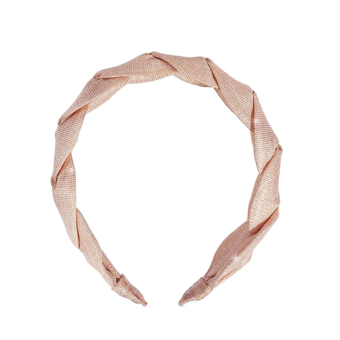 SPARKLE LINEN PLAITED HEADBAND