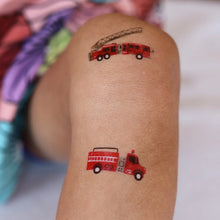 Load image into Gallery viewer, FIRETRUCK TEMPORARY TATTOOS