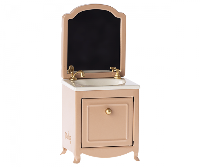 BATHROOM SINK WITH MIRROR - dark powder