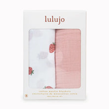 Load image into Gallery viewer, LULUJO SWADDLE SET - Strawberry &amp; Ballet Slipper