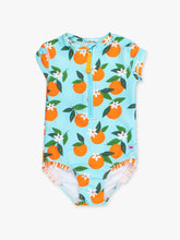 Load image into Gallery viewer, GIRL'S ORANGE YOU THE SWEETEST SWIMSUIT- blue