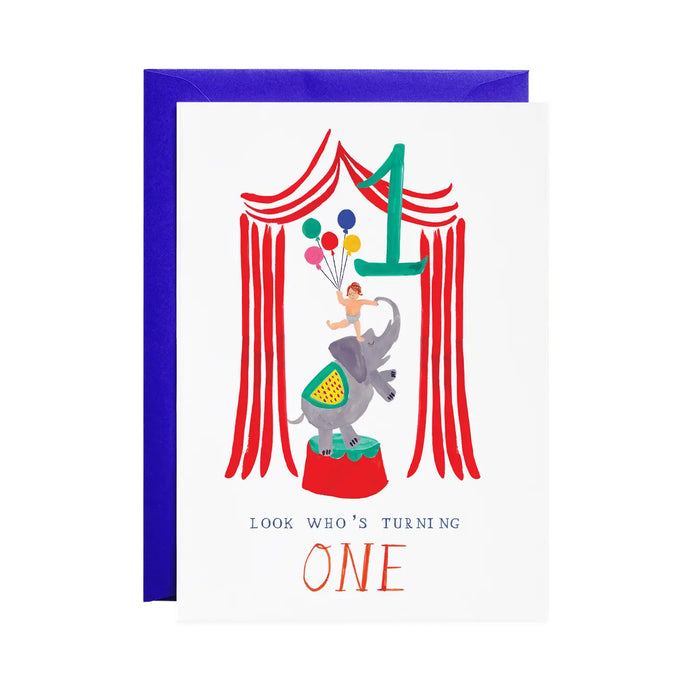 CARD - one ellie elephant