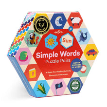 Load image into Gallery viewer, SIMPLE WORDS HEXAGON PUZZLE PAIRS
