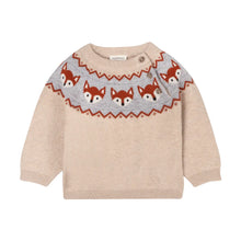 Load image into Gallery viewer, FOX JACQUARD KNIT SWEATER PULLOVER