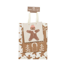 Load image into Gallery viewer, GINGERBREAD GIFT BAG SET