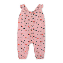 Load image into Gallery viewer, STRAWBERRY RUFFLED ORGANIC MUSLIN JUMPSUIT