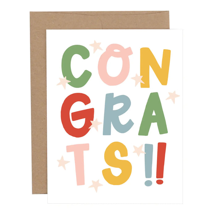 CARD - congrats with stars