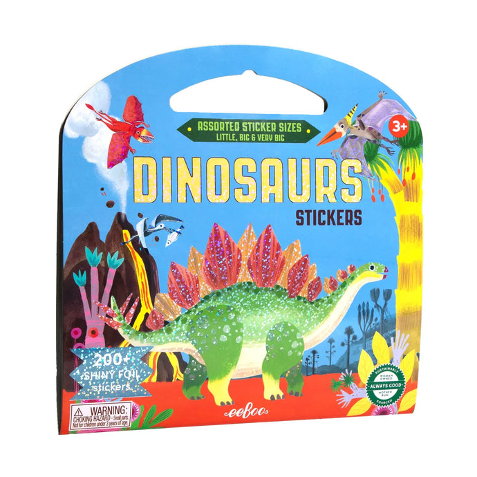 DINOSAURS SHINY STICKER BOOK
