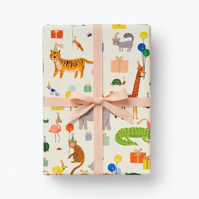 BIRTHDAY GIFT WRAP - party animals
