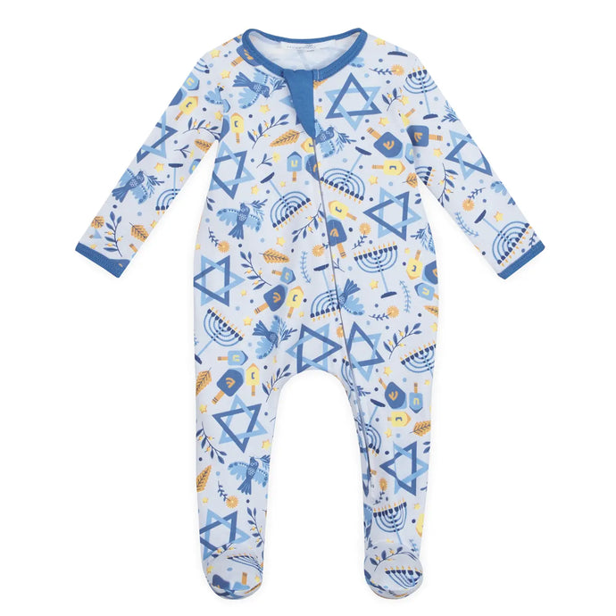 HANUKKAH ZIP FOOTIE