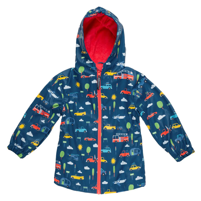 BLUE TRANSPORTATION RAINCOAT