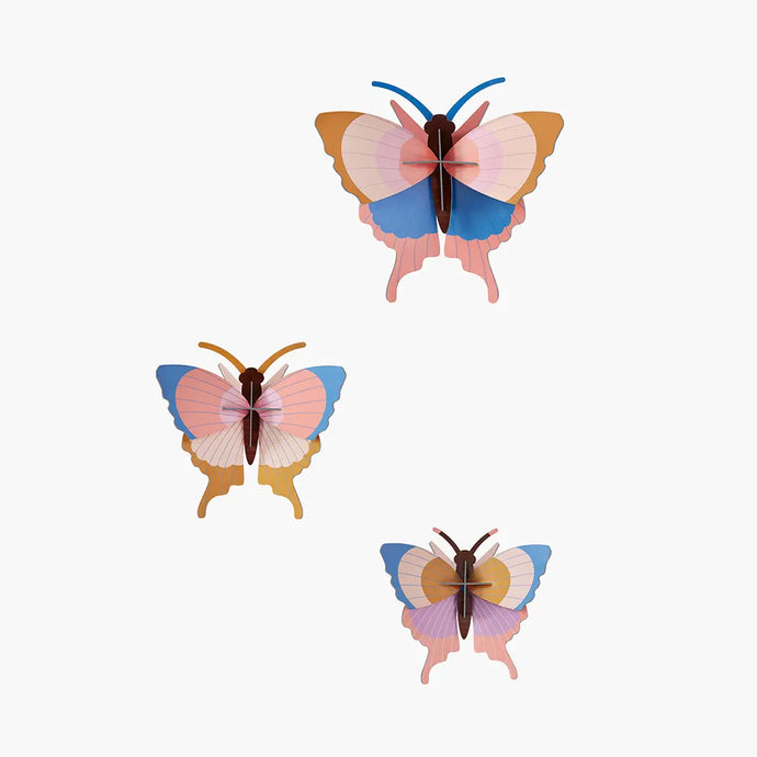 GOLD RIM BUTTERFLIES SET OF 3