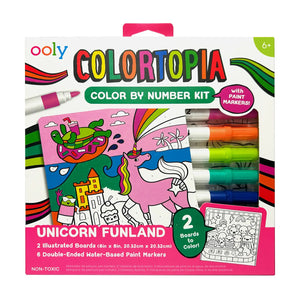COLORTOPIA PAINT MARKER BY NUMBER KIT - Unicorn Funland