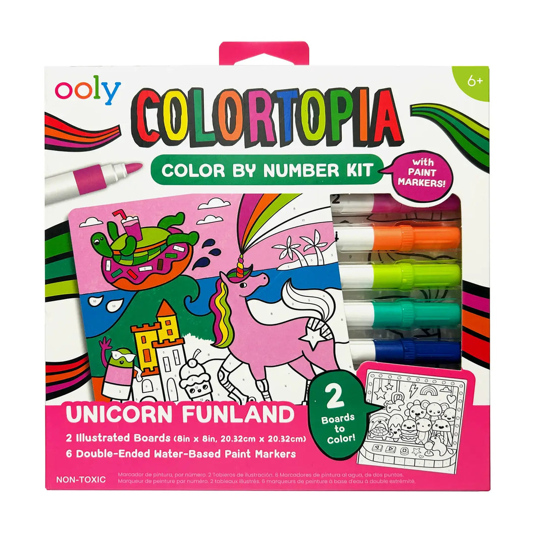 COLORTOPIA PAINT MARKER BY NUMBER KIT - Unicorn Funland
