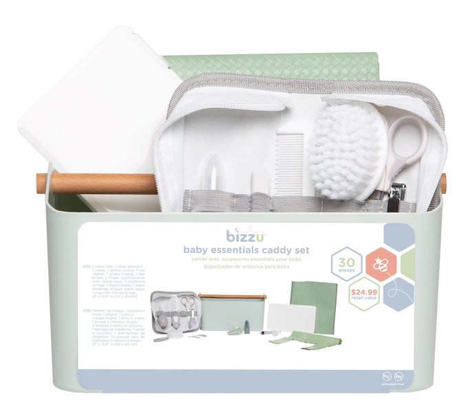 DIAPER CADDY SET - sage green