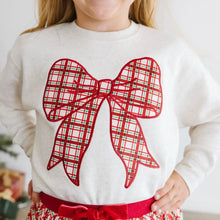 Load image into Gallery viewer, PLAID BOW SWEATSHIRT