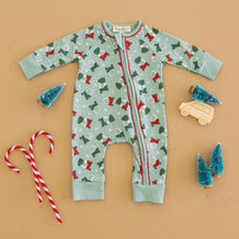 Load image into Gallery viewer, DECK THE WHEELS ZIP PLAYSUIT