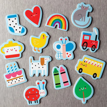 Load image into Gallery viewer, Baby&#39;s First Words Magnetic Wooden Shapes