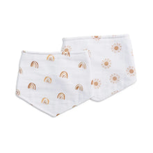 Load image into Gallery viewer, BANDANA BIBS – Rainbow/Sun