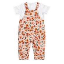 Load image into Gallery viewer, ORGANIC FLORAL DUNGAREE + BODYSUIT