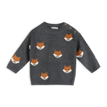Load image into Gallery viewer, ORGANIC FOX JACQUARD KNIT SWEATER