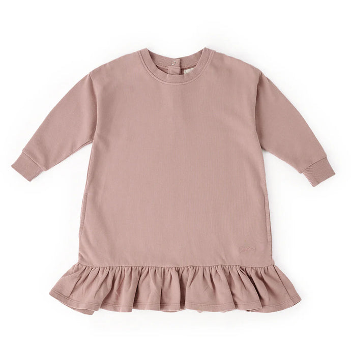Ruffle Hem Dress - Soft peony