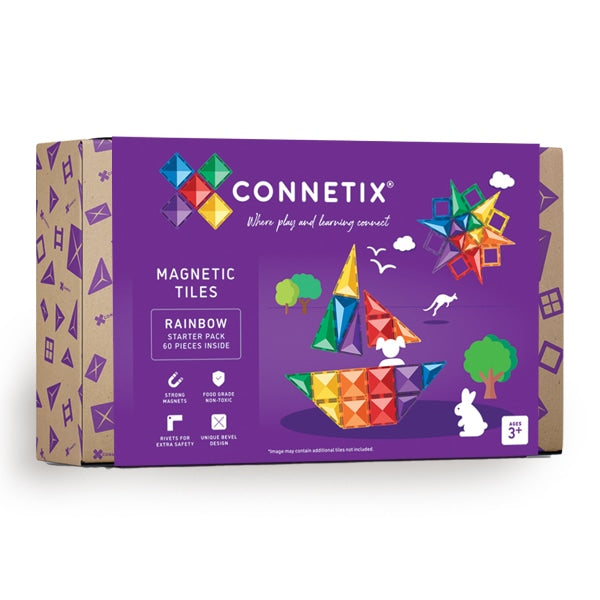 CONNETIX RAINBOW STARTER PACK 60 PIECE