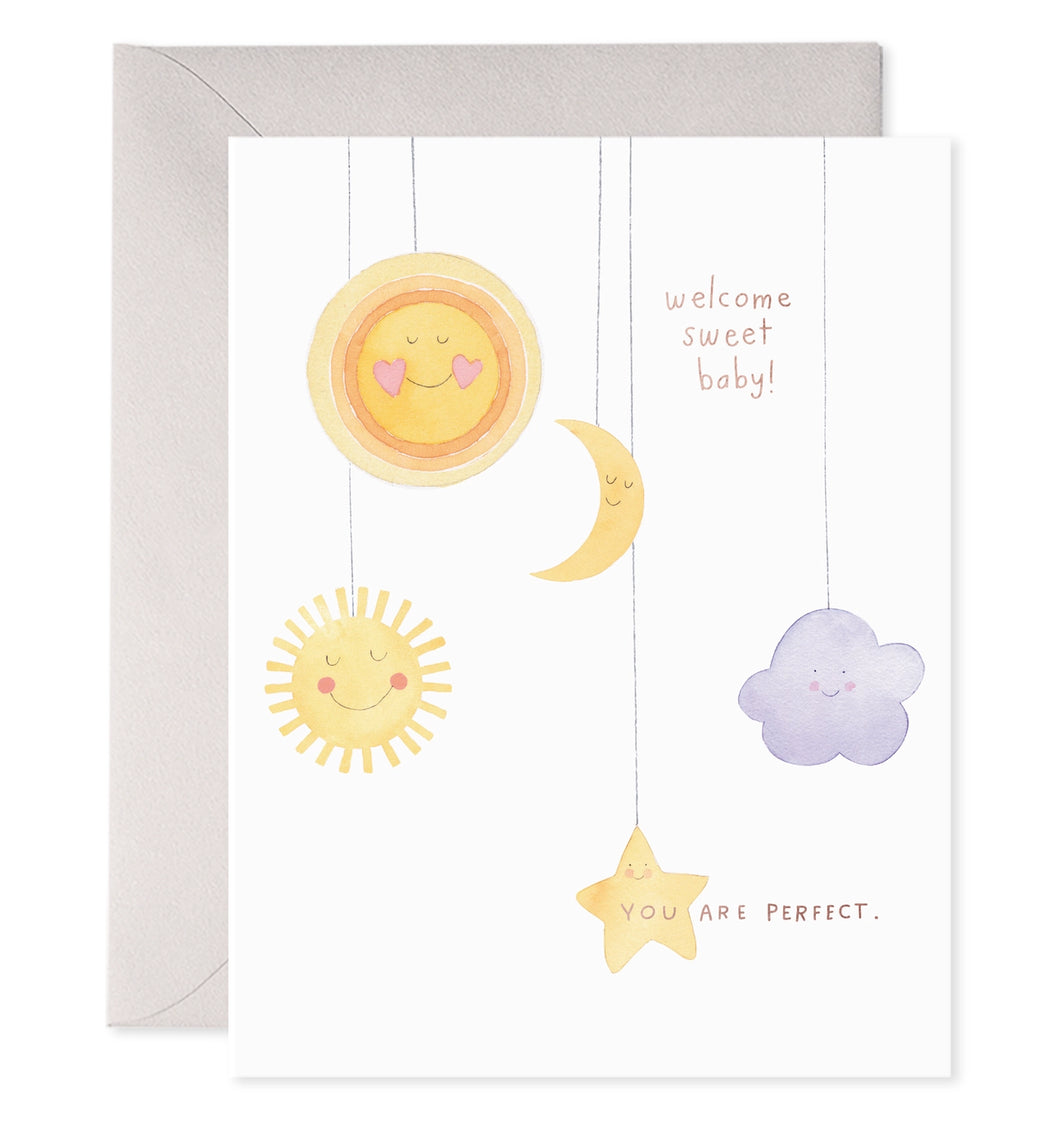 CARD - welcome baby mobile
