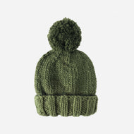 POM POM BEANIE - olive