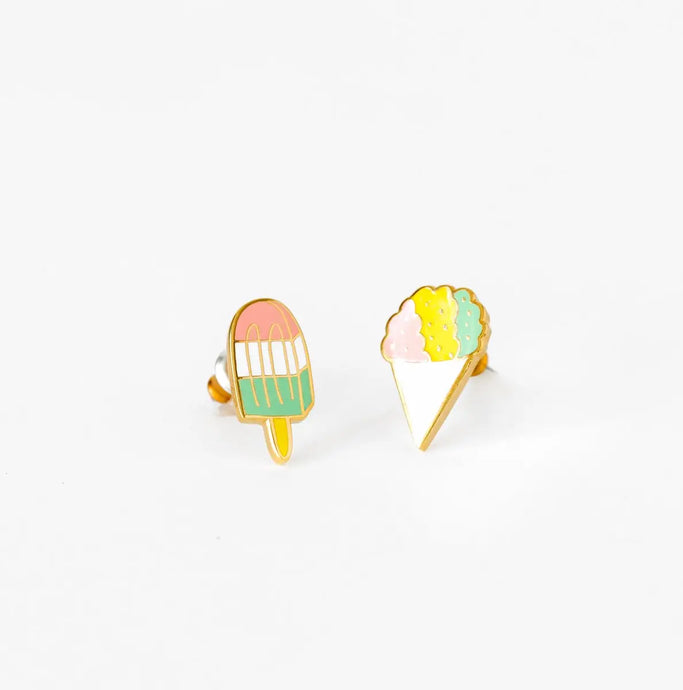 EARRINGS - sno cone & popsicle