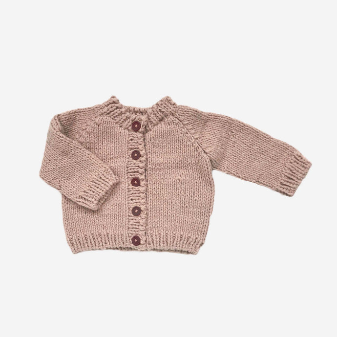 KNIT CARDIGAN-blush