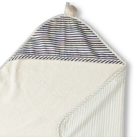 HOODED TOWEL - ink blue