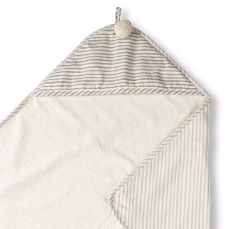 HOODED TOWEL - pebble