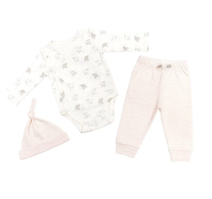 BABY SET - pink little lamb