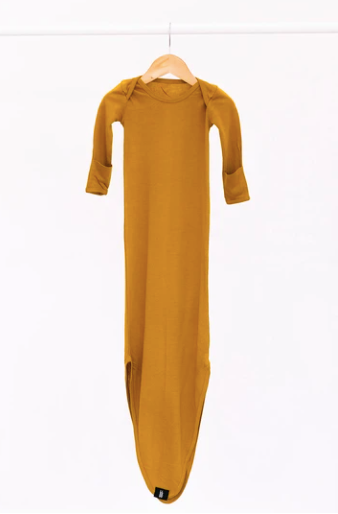 KNOTTED GOWN - golden