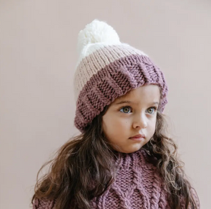 TRICOLOR BEANIE - Pink