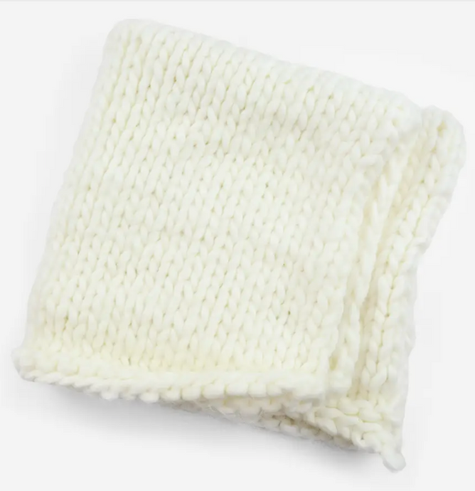 KNIT BLANKET - Cream