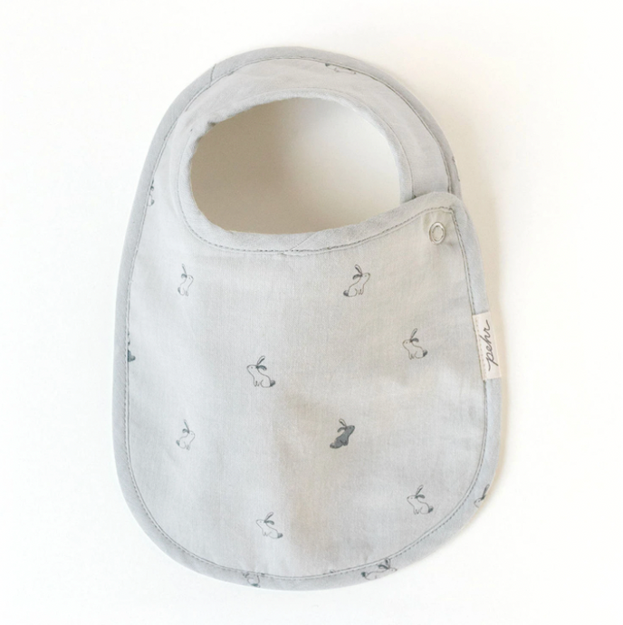 CHAMBRAY BIB - bunnies