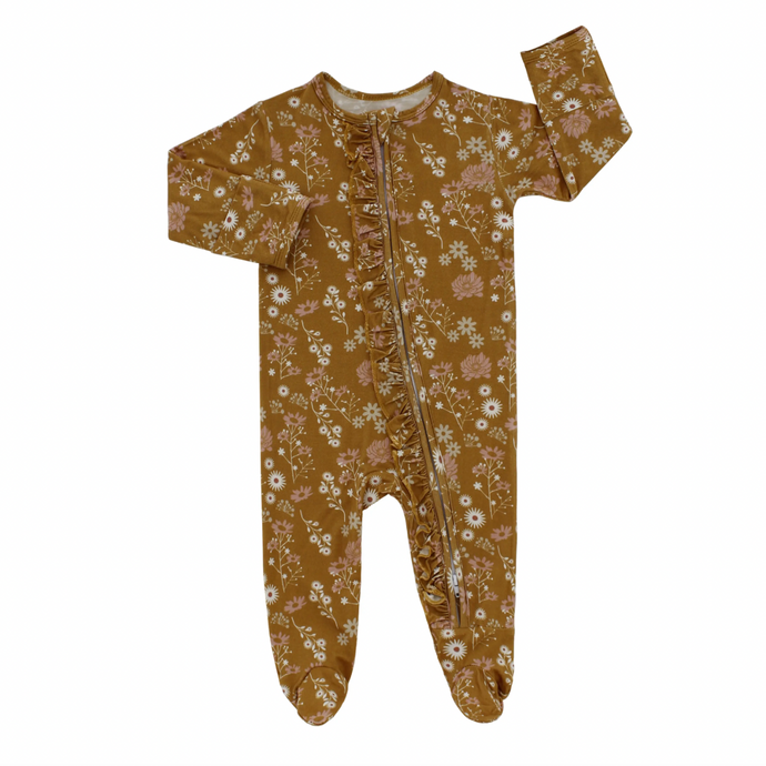 FLORAL FOOTED PAJAMAS