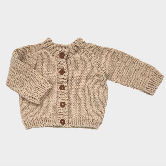 KNIT CARDIGAN-latte