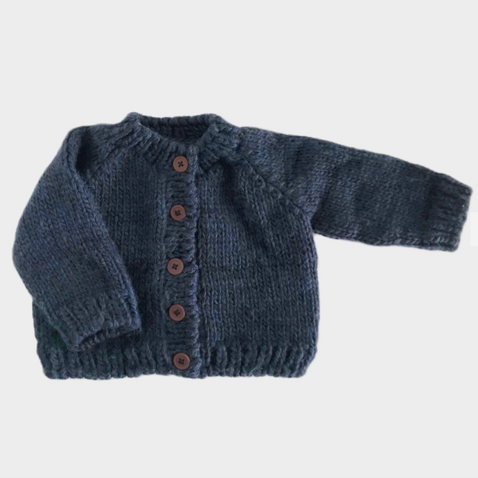 KNIT CARDIGAN-navy