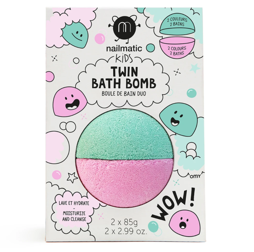 BATH BOMB DUO - green/pink