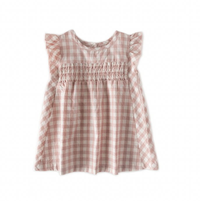 CheckMate Flutter Dress-pink