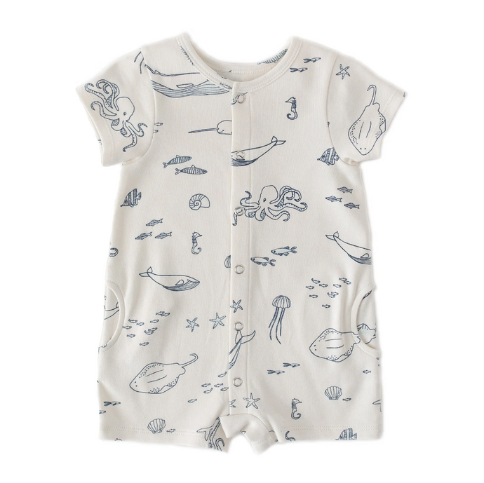 AQUATIC SHORTS ROMPER
