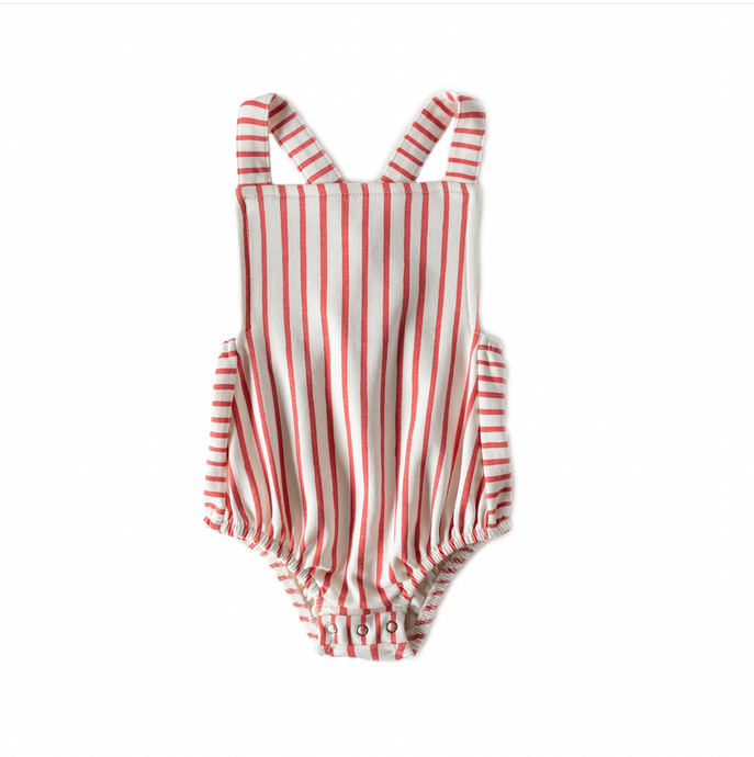 CRISS CROSS ROMPER - tomato